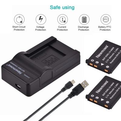 Para câmaras Nikon - Kit 2 baterias + carregador - vários modelos