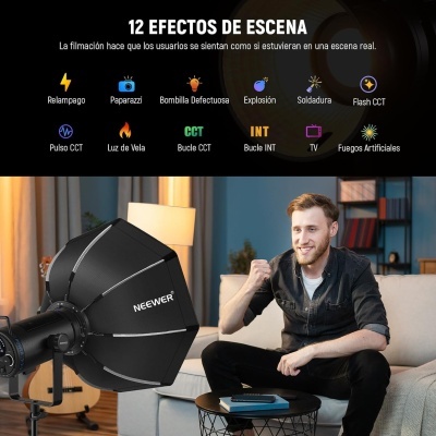 Neewer CB200 estúdio 210W 5600 K iluminação contínua LED Bowens CRI97+