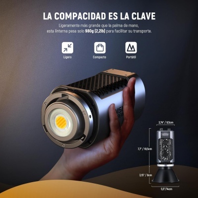 Iluminador portátil 130W Bi LED iluminação contínua controlo APP