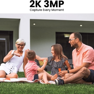 Câmara wi-fi exterior 2K com painel solar e bateria - Alexa Câmara wi-fi exterior 2K com painel solar e bateria - Alexa