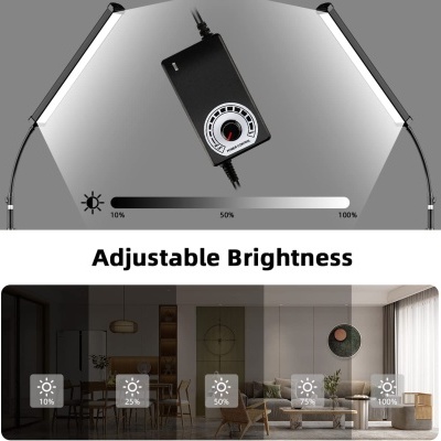 Kit barras de luz LED iluminador com tripé + filtros de cor