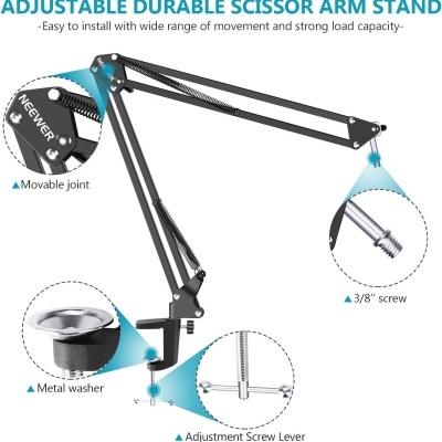 Microfone condensador Neewer 192KHz / 24Bit