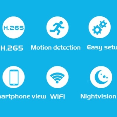 Kit CCTV câmaras pretas WiFi videovigilância 8CH 4/8 câmaras 1080p