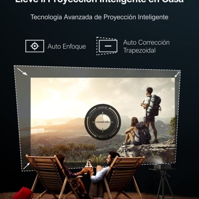 Projetor Full HD 1080P nativo com Auto Focus/Keystone, suporta 4K zoom 5G WiFi Bluetooth Projetor Full HD 1080P nativo com Auto Focus/Keystone, suporta 4K zoom 5G WiFi Bluetooth