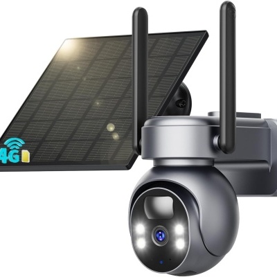 Câmara vigilância solar 4G rotativa exterior 2K