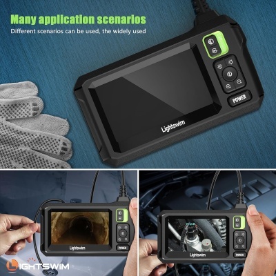 Endoscópio com monitor 4,3"  1080p cabo rígido 5 metros