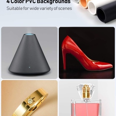 Box para fotografia produto mini estúdio 60x60x60cm iluminação caixa fundos vinil