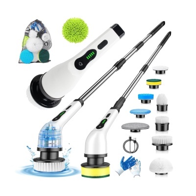 Escova elétrica limpeza casa 9 em 1 com diversos acessórios