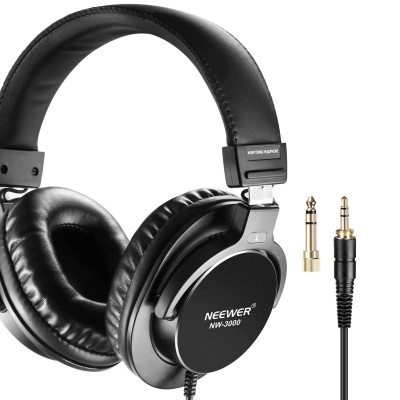 Auriculares Neewer NW-3000 de estúdio dinâmicos 3m cabo