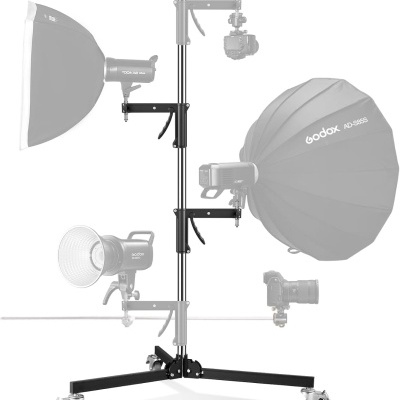 Tripé de estúdio com rodas e apoios deslizantes suporte até 15kg