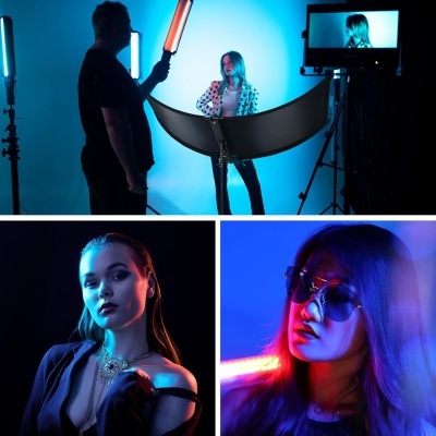 Difusor Clamshell fotografia estúdio, preto/branco/dourado/prateado 180x60cm refletor