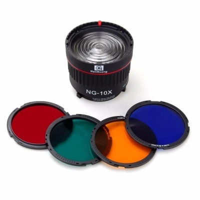 Lente de focagem com filtros para iluminador ou flash montagem bowens