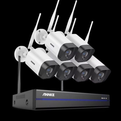 Sistema CCTV  Wi-FI video vigiIância 3MP kit Hiseeu 8CH 8 câmaras + NVR app