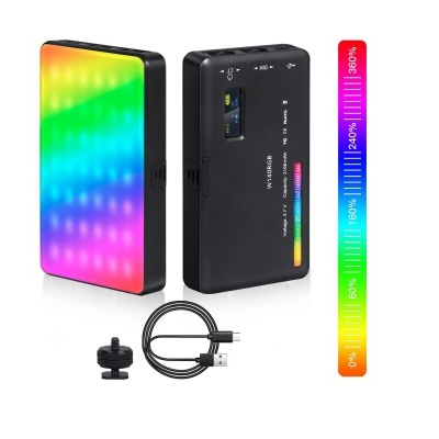 Iluminador LED luz RGB com bateria 4000mAh CRI95 2500-8500 K câmara