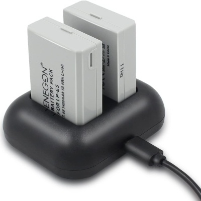 Para câmaras Canon - Kit 2 baterias + carregador - vários modelos