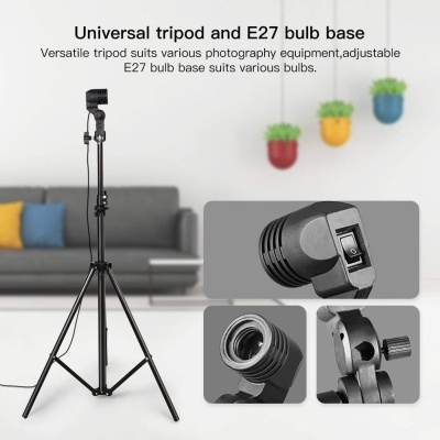 Kit estúdio completo softboxes LED bi color + fundos e luzes