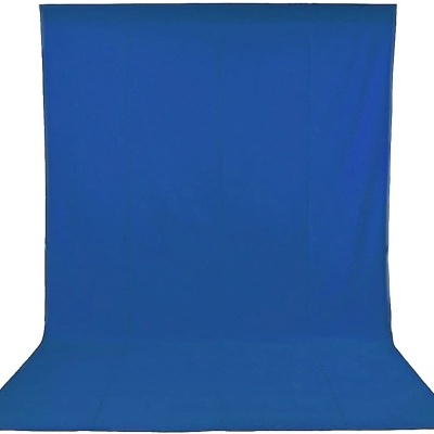 Fundo azul 3x3.6m algodão para estúdio fotografia e vídeo