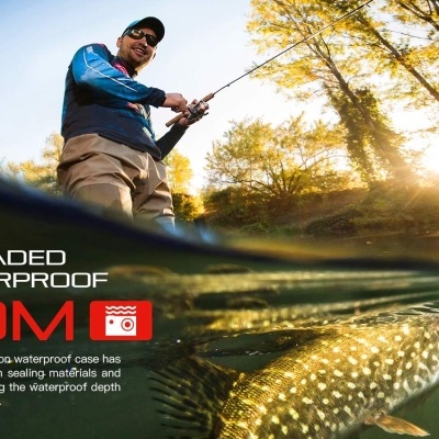 Câmara desportiva 20MP com 2 baterias + acessórios 4K 30fps