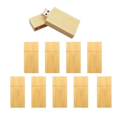 Pen drive 10 un. madeira gravação logótipo personalizável
