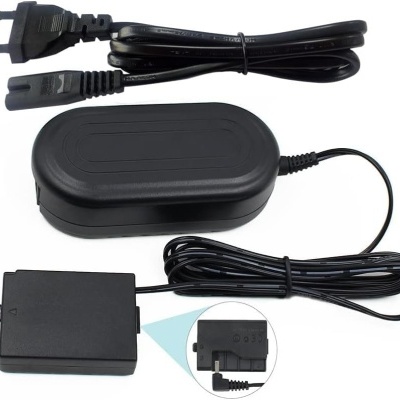 Adaptador simulação de bateria - cabo alimentação para Canon