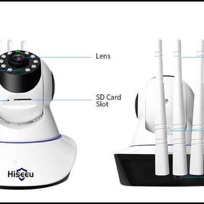 Câmara rotativa 360 full HD 1080p wifi áudio bidirecional e app