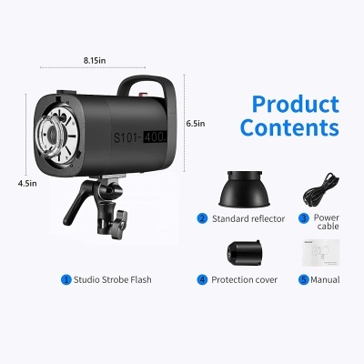 Flash Strobe profissional 400W fotografia Neewer S101