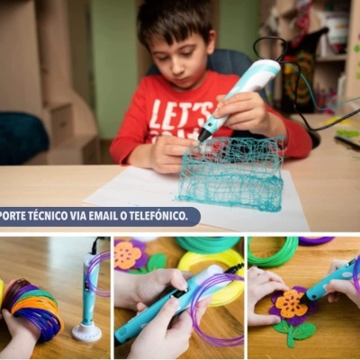 Caneta 3D nova versão + acessórios + 50m PLA