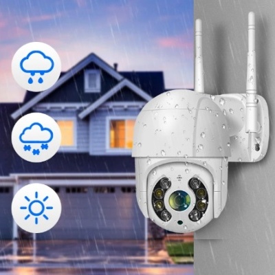 Câmara rotativa exterior 360 wifi Hisseu 3Mpx 1536p