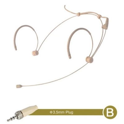 Microfone Headworn cor pele discreto suporte orelha 3.5mm