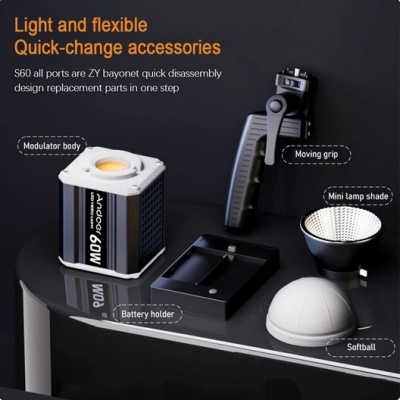 Iluminador bicolor LED 60W difusor bola