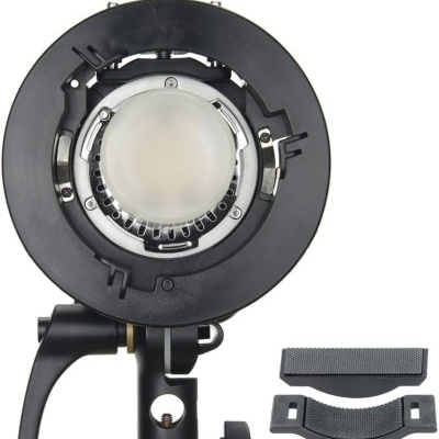 Suporte com montagem Bowens para Speedlite Flash e tripé e softbox - adaptavel ao V1, AD300, etc