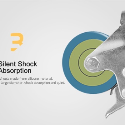 3 rodas com travão para tripé 16-22mm universal estúdio fotografia