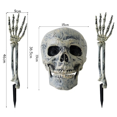 Caveira com braços decorativo ossos halloween