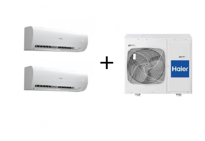 HAIER MULTI-SPLIT 2X1 GAMA PEARL PREMIUM R32 C/ WIFI (9000+12000 BTUS)