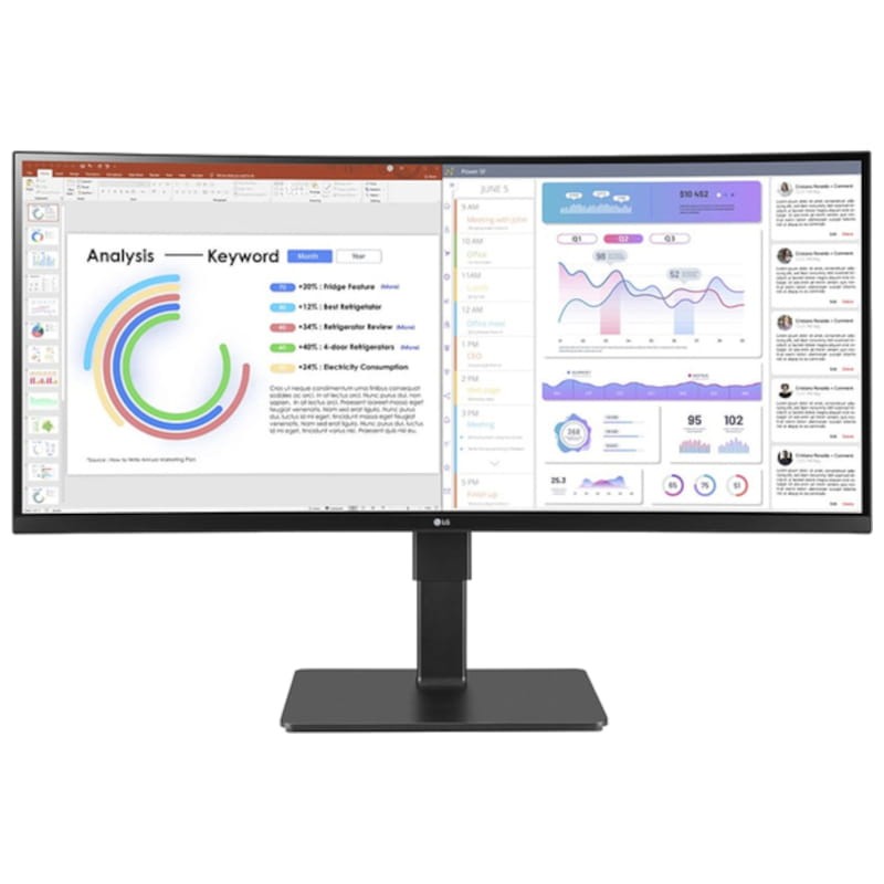 LG 34BQ77QC-B 34" WQHD IPS UltraWide Curvo Preto LG 34BQ77QC-B 34" WQHD IPS UltraWide Curvo Preto