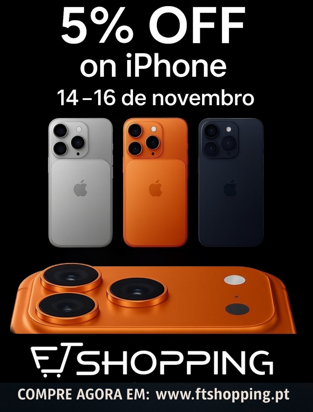 Campanha -5% em iPhones