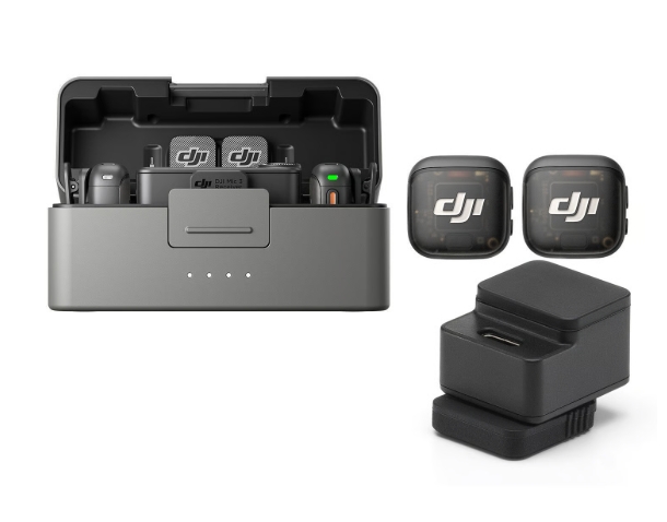 DJI Mic 3 (2TX + 1RX + Charging Case) + Camera Adapter DJI Mic 3 (2TX + 1RX + Charging Case) + Camera Adapter