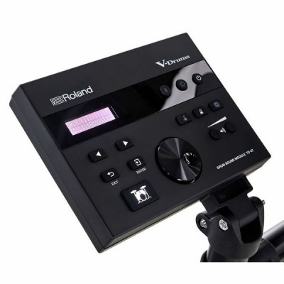 Módulo de bateria eletrónica Roland V-Drums preto com ecrã e botões