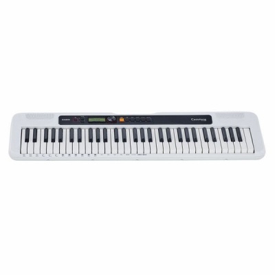 Teclado musical MIDI de 49 teclas branco e preto com ecrã e botões
