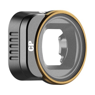 Acessório quadrado preto e cinza com borda dourada e letras CP