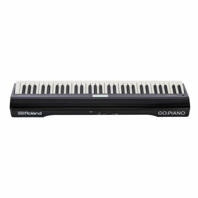 Piano digital portátil preto Roland GO:PIANO com teclas brancas e pretas