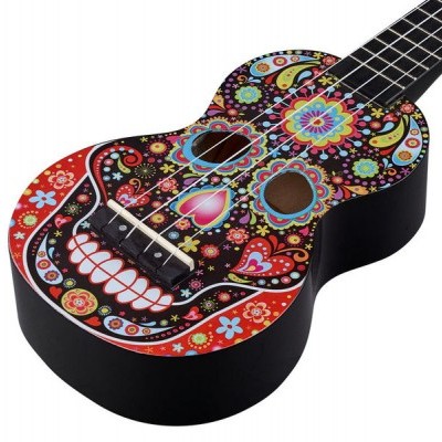 Mahalo Skull Ukulele Day of the Dead