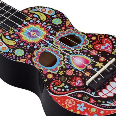 Mahalo Skull Ukulele Day of the Dead