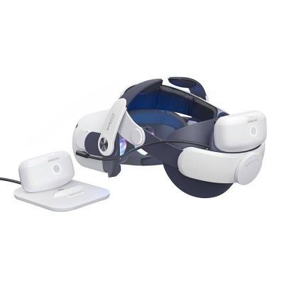 Correia BOBOVR M2 Plus Ajustável para Oculus Quest 2 + 2 Baterias B2 + Estação de Carregamento Branco Correia BOBOVR M2 Plus Ajustável para Oculus Quest 2 + 2 Baterias B2 + Estação de Carregamento Branco