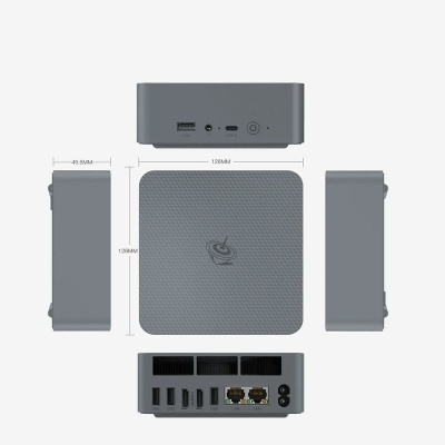 Beelink EQR6-D5 AMD Ryzen 7 7735HS/24GB/500GB SSD/Windows 11 Pro Cinzento - Mini PC