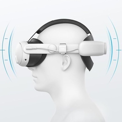 KIWI correia com bateria de 6400mAh compatível com Meta Quest 3S/Quest 3