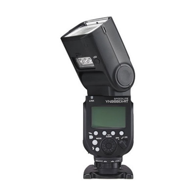 Flash de câmara fotográfica preto modelo SPEEDLITE YN968EX-RT com visor LCD