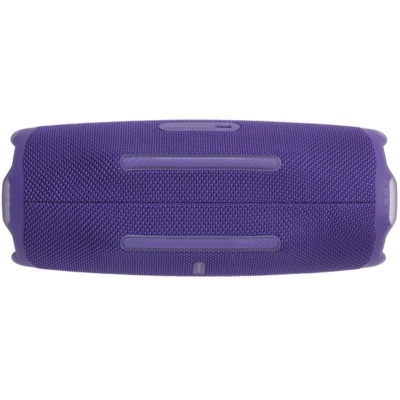 Coluna portátil roxa textura tecido e silicone