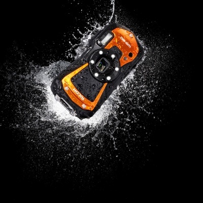 Ricoh WG-80 câmera compacta Laranja