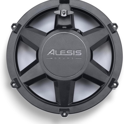 Pad de bateria eletrónica preto ALESIS DRUMS circular com parafusos